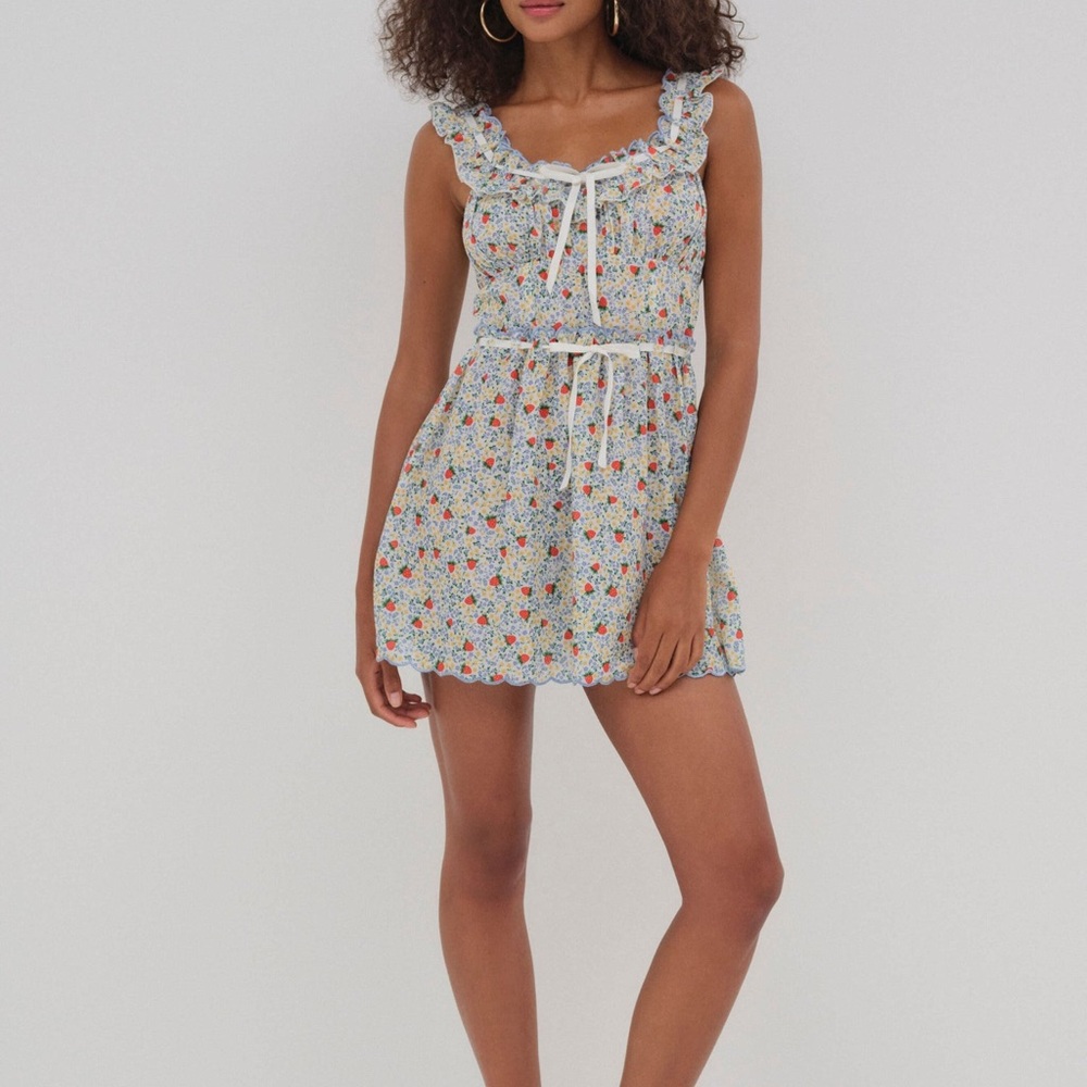 [NWT] For Love And Lemons Strawberry Kiss Mini Dress